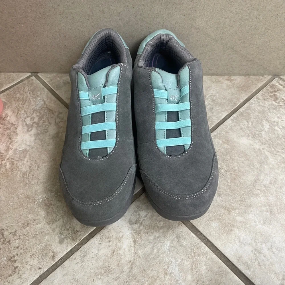 Kuru Savina gray Teal Comfort Lace Up Sneakers Women US 11‎ EU 42.5 UK 8.5